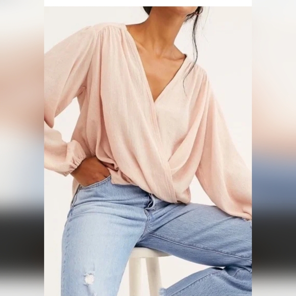 Free People Check On It Wrap Top - Picture 2 of 10